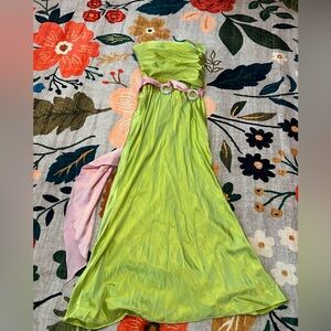 Like NEW Terani Couture Gorgeous Green and Pink Dress